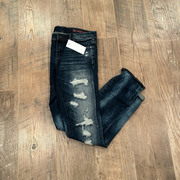 NWT Blank NYC Ripped Light Wash Blue Jeans Size 14 - Picture 1 of 9